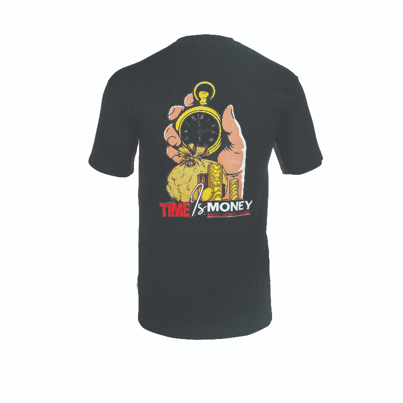 Drop Shoulder Men's T-shirt(Time & Money) - Gallery View 2